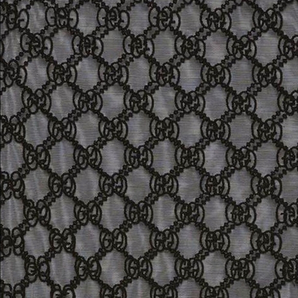 New GG Mesh Logo Fabric Black 12x12in - Picture 1 of 3